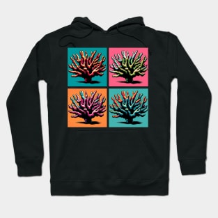 Pop Staghorn Coral - Cool Underwater Hoodie